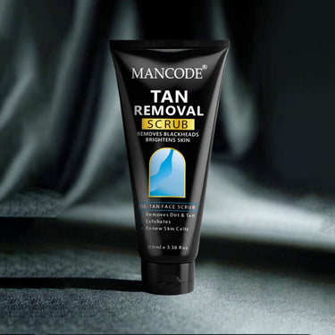 MANCODE DeTan Scrub – Tan Removes Blackheads | Brightens Skin | De-Tan Face Scrub | Exfoliates & Renews Skin Cells- 100ml